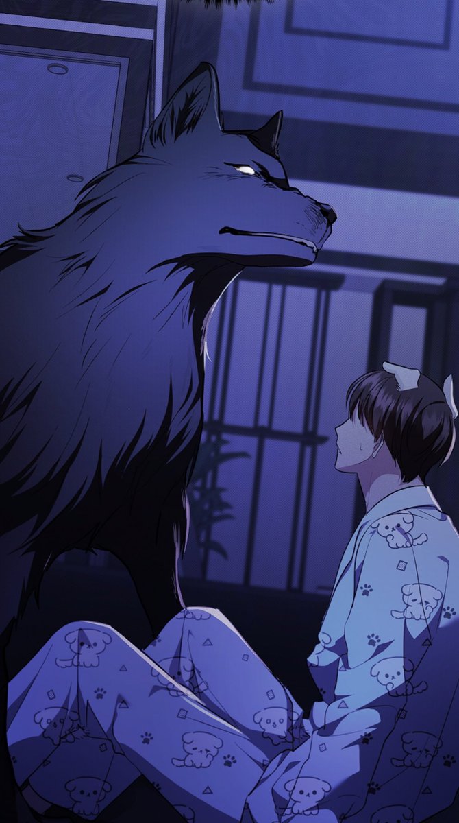 Chiyoung turned into a wolf in the end and he’s HUGE.