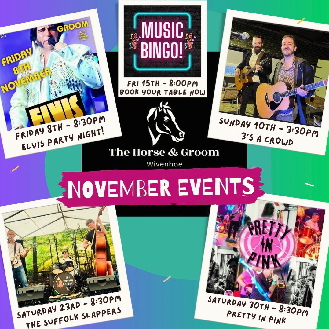 ⭐️November⭐️ Here’s what we have on this month! 🎶🍺