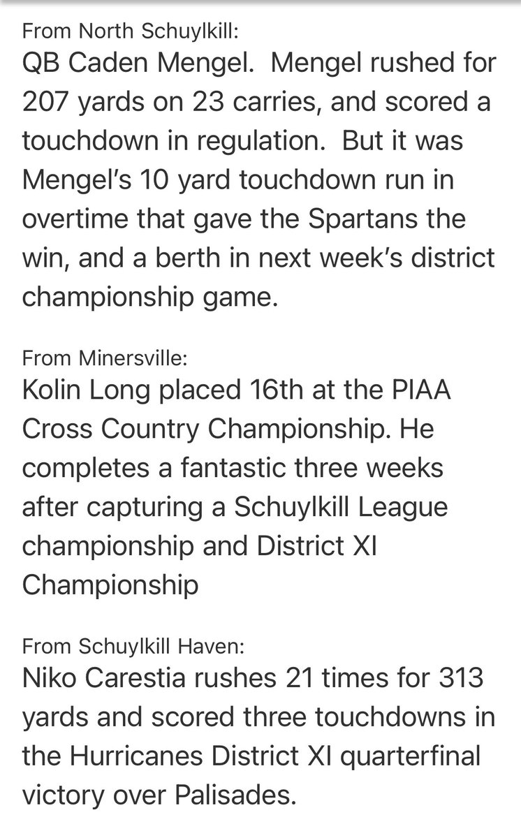 Please see this week’s nominees for SL AoW sponsored by <a href="/mystlukes/">St. Luke's University Health Network</a> <a href="/NSAthletics1/">NSAthletics1</a> <a href="/MinersvilleA/">Minersville Athletic</a> <a href="/SH_Canes/">Schuylkill Haven Football</a>  please click on pic for full details.