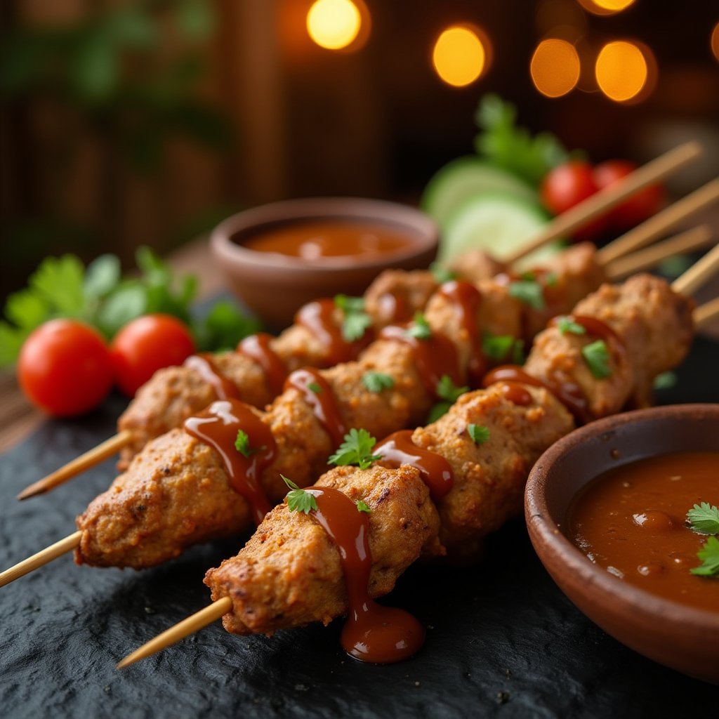 mmdmmd765818's tweet image. Discover the origins of Indonesian satay sauce, a rich peanut sauce traditionally used in grilled meat skewers. It's a symbol of hospitality, often served at celebrations. Have you tried it? Share your experiences! #IndonesianCuisine #SataySauce #GlobalSauces #Food_Culture
