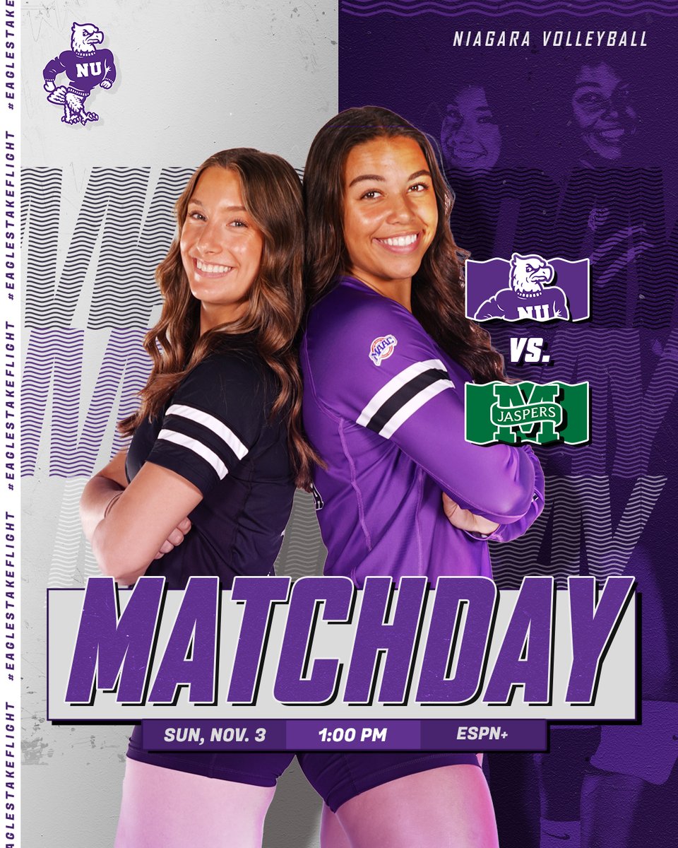 NiagaraVB's tweet photo. Senior Day‼️

🟣🦅🏐
📍: Gallagher Center
🆚: Manhattan
⏰: 1 p.m.
📊: https://t.co/wUe9GLGxuS
📺: https://t.co/klAkmtlEqz https://t.co/NthrbhIZ2C