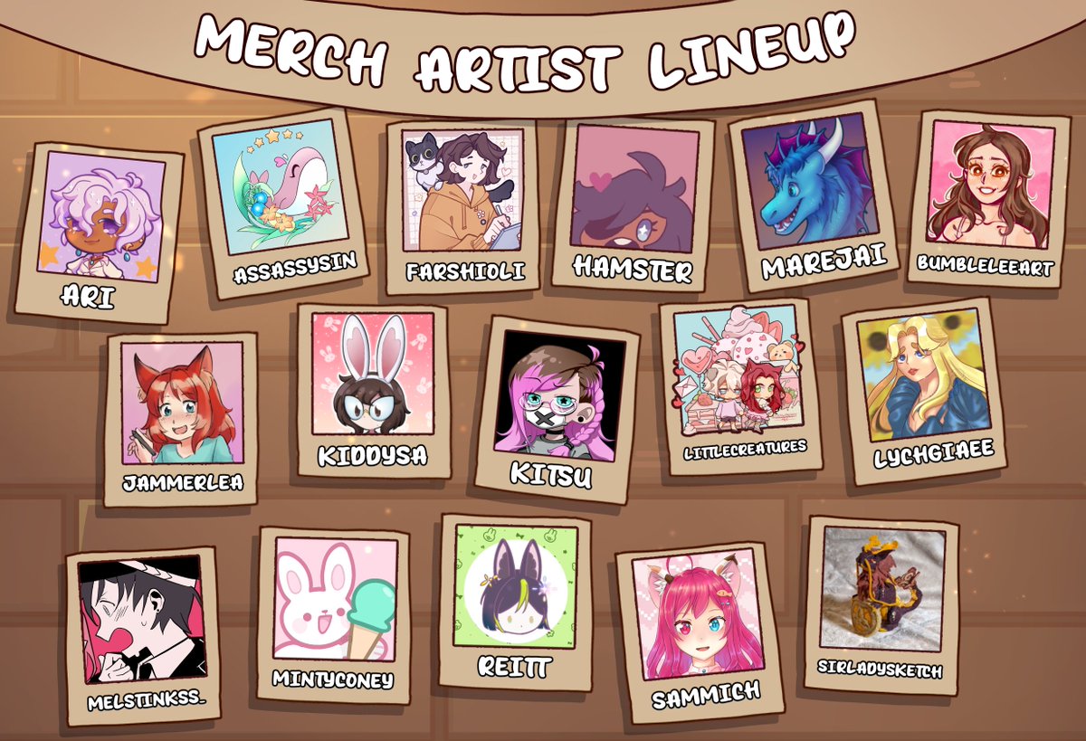 HEART_Teyvat's tweet photo. 🐾 CONTRIBUTOR LINEUPS - MERCH ARTISTS❤️ https://t.co/131zleThjB