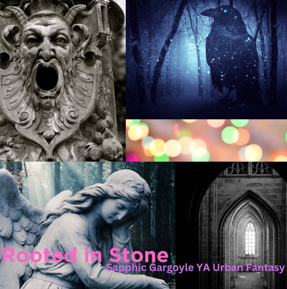 Goth-Girl Helena has high walls around her heart. She didn't expect to fall in love with a gargoyle.

Then the chapel starts to crumble. To save her new friends from a technicolor Hellscape, she must face the darkness within.

Sapphic gargoyle YA Urban Fantasy
#QuestPit
#Q #YA #F