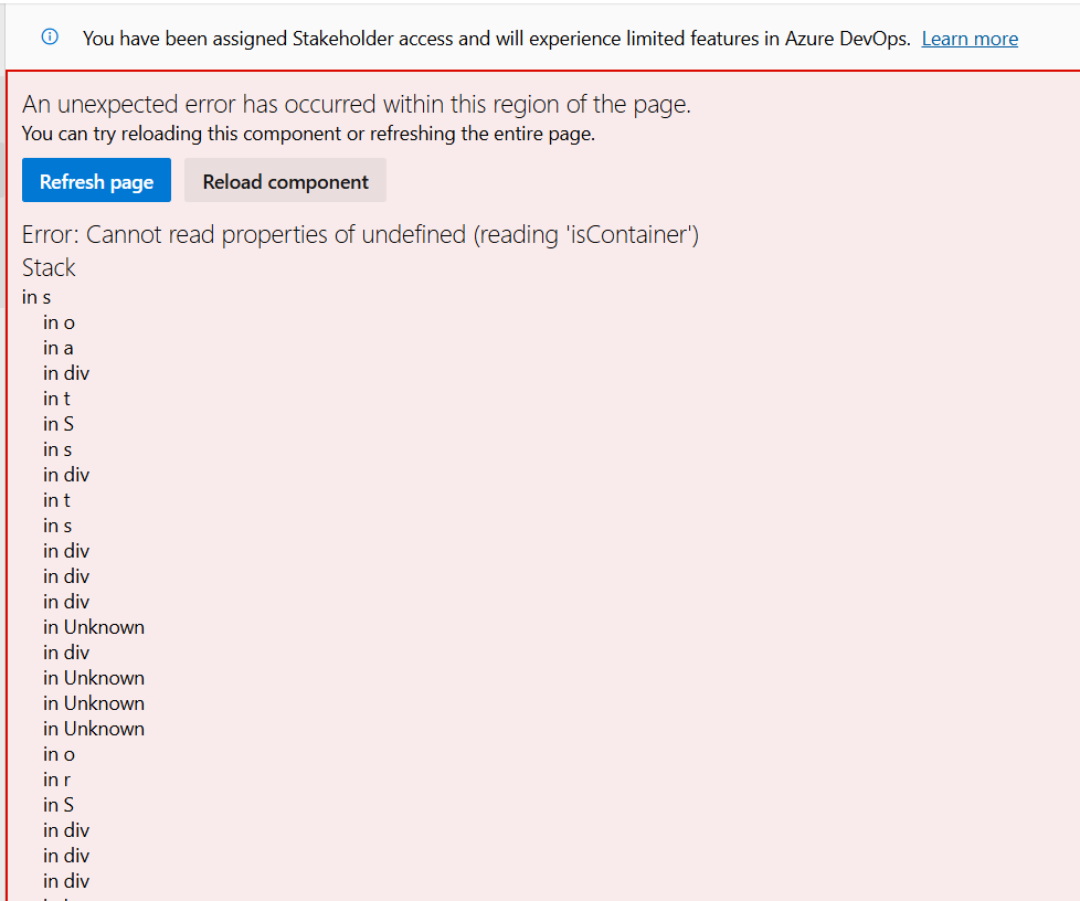 CatRosu's tweet photo. Hey @AzureDevOps . One of your components seems to be broken https://t.co/XfVIXcwfHq