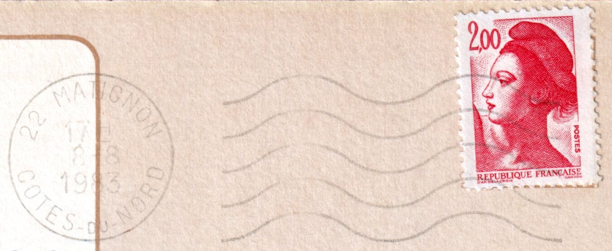 mercipourlacart's tweet photo. Timbre Liberté de Gandon, 2,00 Francs rouge 1983

Voir la carte Le Vieux Bourg - Les plages, les falaises du Cap-Fréhel et la chapelle
https://t.co/w5nsX09fiv

#timbre #timbreposte #stamp #briefmarke #postzegel #francobollo #LibertedeGandon #timbrefrancais #timbreposte #Matignon https://t.co/imsNdSNJEa