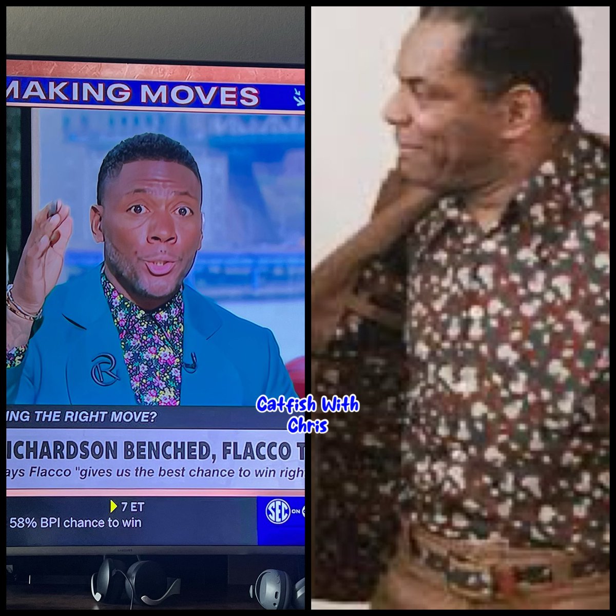 solieutenant's tweet photo. @Realrclark25  out here lookin like Pops on #Boomerang @SportsCenter 
Hey Ryan, “you gotta coordinate” 😂 https://t.co/TmaYp2ZaBE