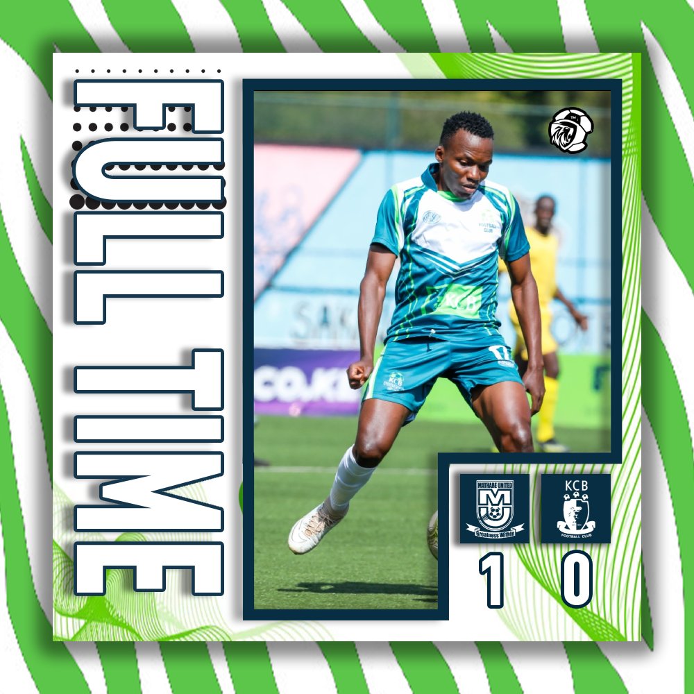KCBFootball's tweet photo. ⏹️ Full Time

Mathare 1️⃣-0️⃣ KCB
#MATKCB
#Believe #LionHearted 🦁 https://t.co/sG7lJhgoMC