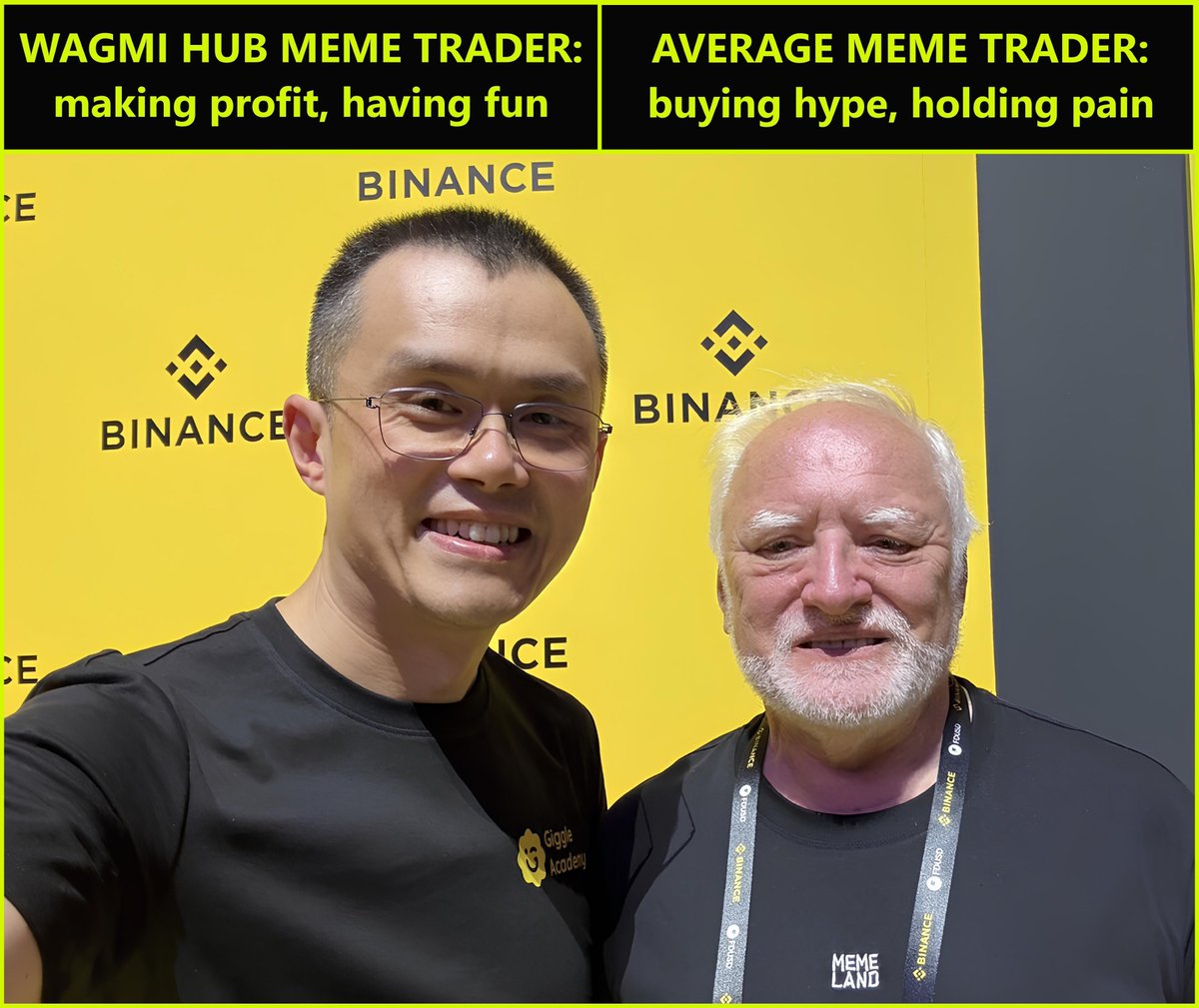🤑 Evolving from Cyber Finance  to WAGMI HUB means trading meme coins smart, not hard. Say goodbye to the pain and hello to the gains!