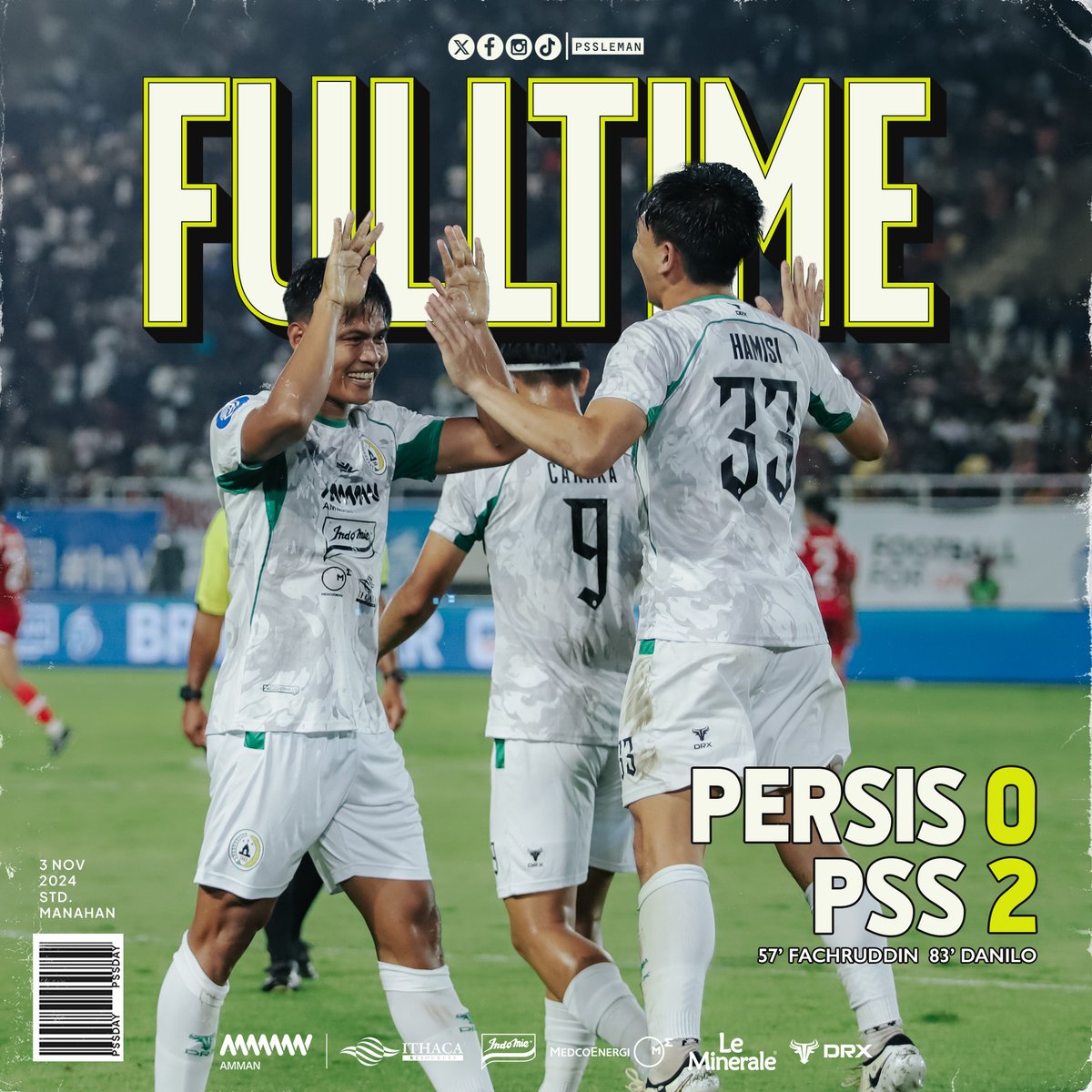 FT: Persis Solo 0-2 PSS Sleman

#PSS #COSE #PersisVsPSS #PSSday