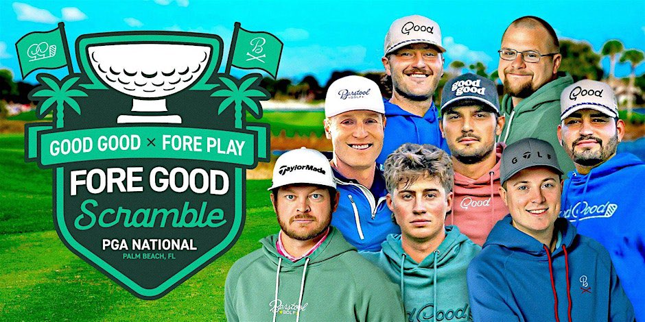 goodgood_golf's tweet photo. The Fore Good Scramble is TODAY at PGA National!

Here’s the plan👇

Gates Open - 11:30am EST
Range Q&amp;A - 12:30pm
Captains Draft - 1:00pm
Back 9 Scramble - 1:30pm

Let’s get it! @ForePlayPod https://t.co/3GBcaa63DK