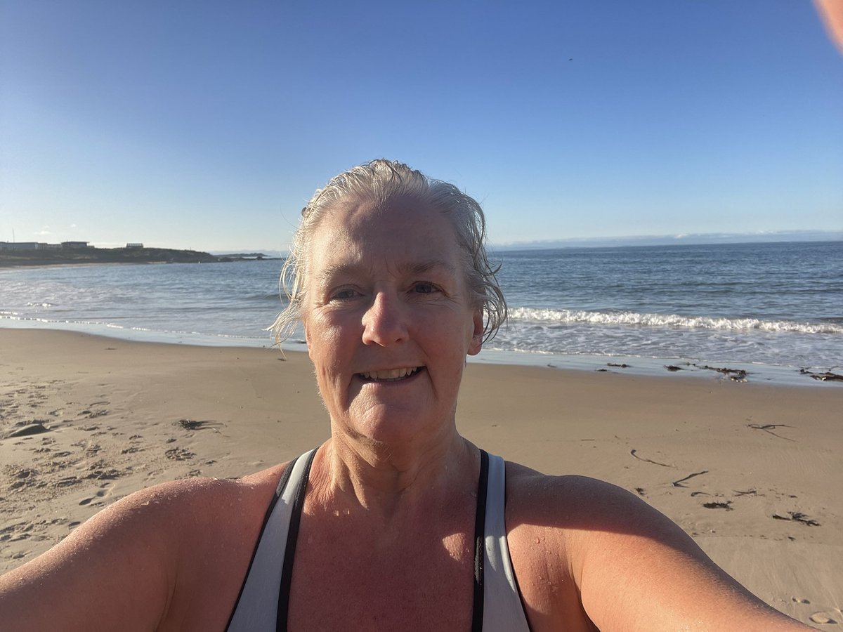 November swim at Hopeman beach