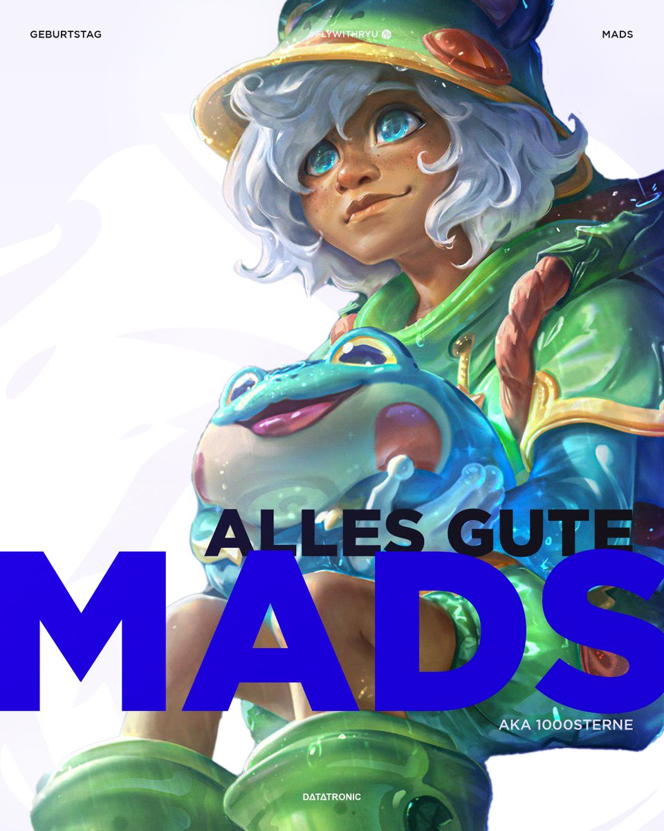 Alles Liebe zum Geburtstag @Madsch_!🎈🎂
Mads liebt nicht nur die Suppe seiner Oma, sondern ist auch ein Draven OTP.🍜
Wir wünschen dir einen schönen Tag &amp; alles Gute für dein weiteres Lebensjahr❤️
#agewithRYU #agelikeadragon