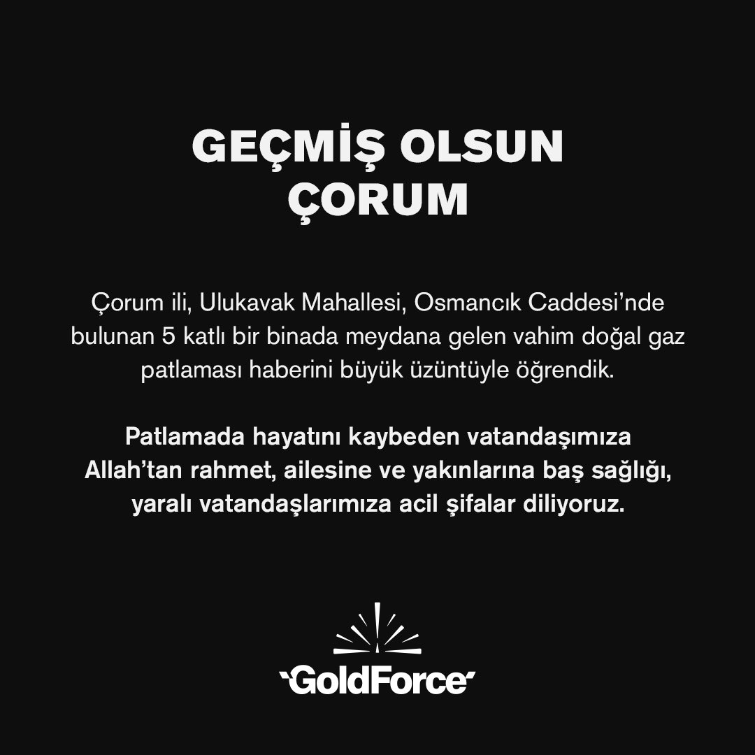 GEÇMİŞ OLSUN ÇORUM

Çorum’da bir binada meydana gelen vahim doğal gaz patlaması haberini büyük üzüntüyle öğrendik.

Patlamada hayatını kaybeden vatandaşımıza Allah’tan rahmet, ailesine ve yakınlarına baş sağlığı, yaralı vatandaşlarımıza acil şifalar diliyoruz.
