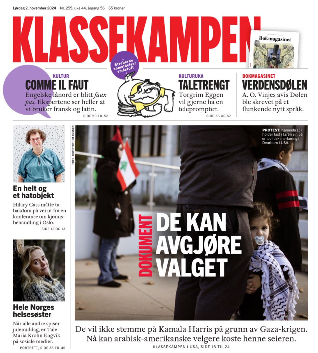 Undrar du på pressestøtta burde du ha bli tvinga til å lese gårsdagens Klassekampen. Tykkjer synd på dei komande generasjonar som ikkje får produktet papiravis. Unik leseglede det å bla om frå særs god sak om USA-valet til særs god sak om Vinje. Null AI, null personalisering ❤️