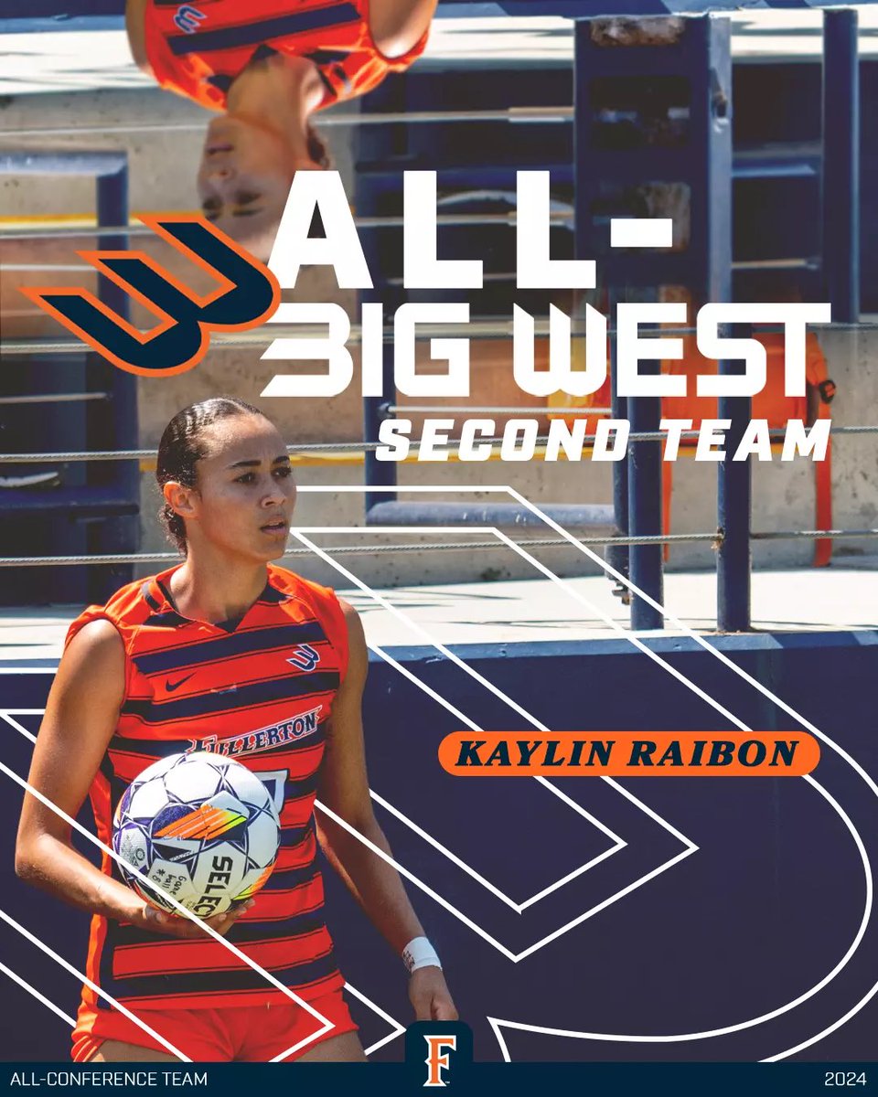 👏 Congrats to Kaylin Raibon, being named to the Big West 2nd team! Graceful as a dancer💃, strong 💪 , speedy💨, a threat in the air with her jumping ability, a good defender, &amp; is wonderful on crosses, it’s great to have Kaylin on our side &amp; it’s fun to watch her play.🙌 😀