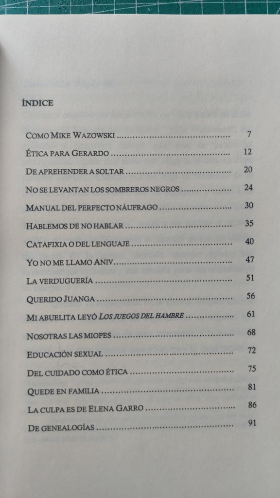 Este es el índice, si alguien que quiera el libro se acuerda de alguno, dé prueba de ello y le hago un descuento 👀