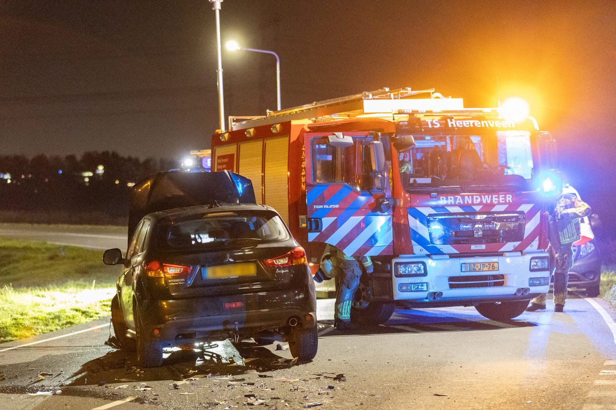 Twee gewonden bij botsing in Oudehaske