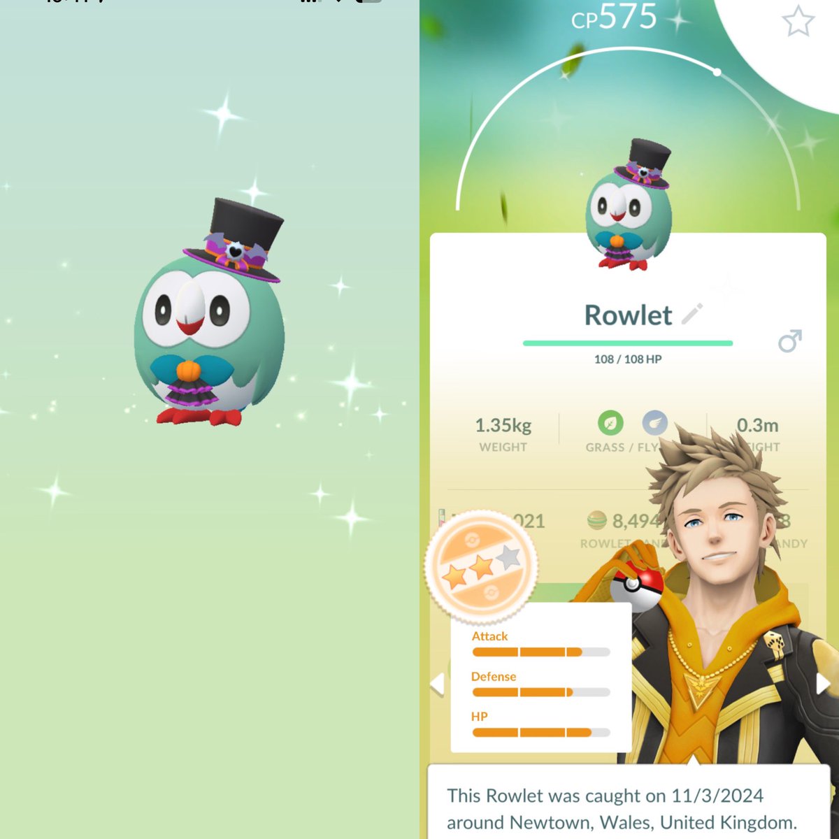 cicatrix1982's tweet photo. YESSS, FINALLY HATCHED THIS COSTUMED CUTIE!! ❤️🤩✨
#shinyRowlet #shinyPokemon #PokemonGO #PokemonGOApp https://t.co/bq87gxXyjj