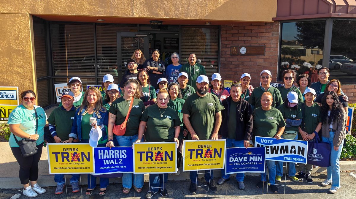 OC Labor Federation (@oclf) on Twitter photo Our <a href="/udw_union/">UDW is on BlueSky</a> family is ready to hit the doors on the early morning Sunday GOTV shift! #KamalaHarris2024 Our <a href="/udw_union/">UDW is on BlueSky</a> family is ready to hit the doors on the early morning Sunday GOTV shift! #KamalaHarris2024