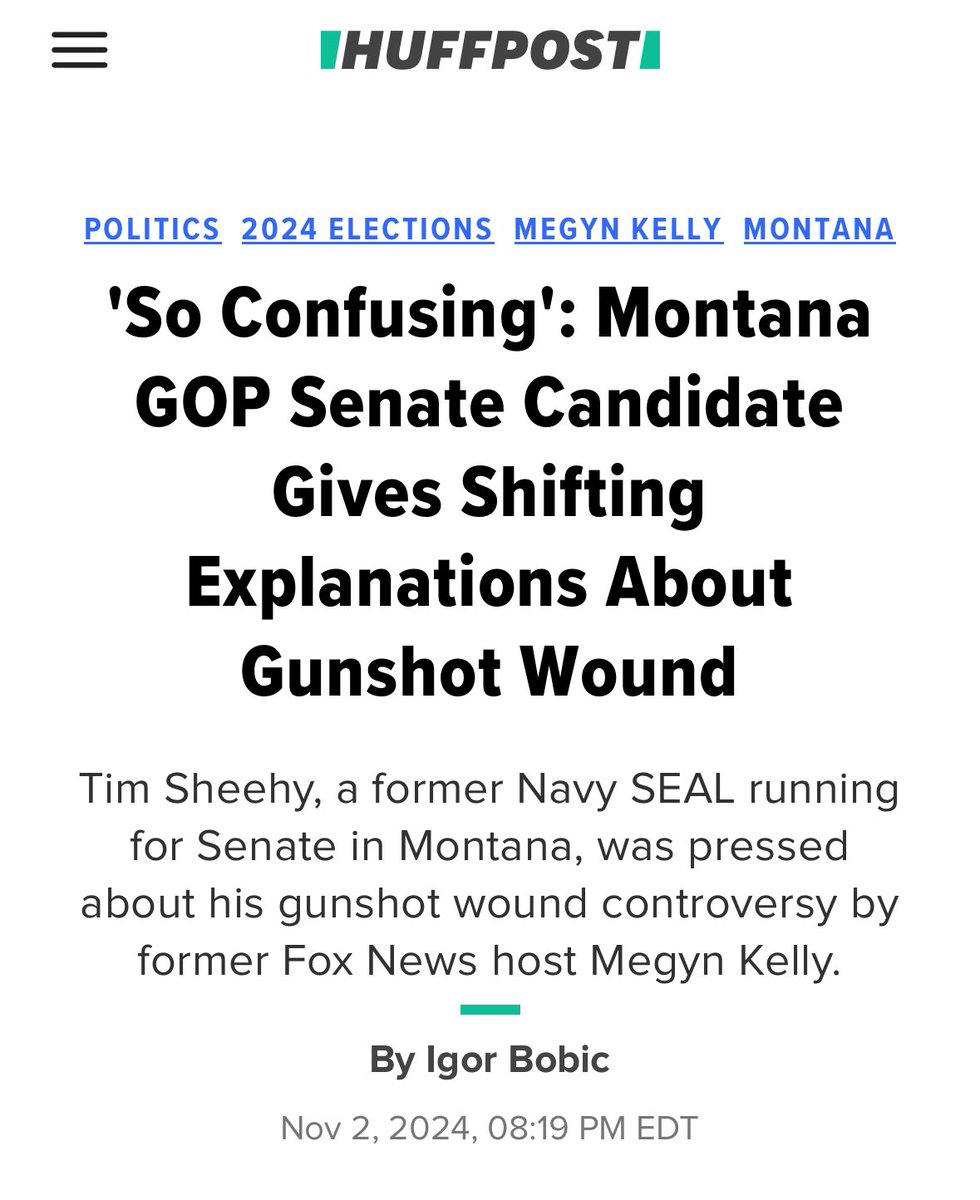 Tim Sheehy’s closing message to Montana voters? It’s a disaster. 

He has lied about being shot in combat, and he admits that he has no records to support his constantly shifting story.