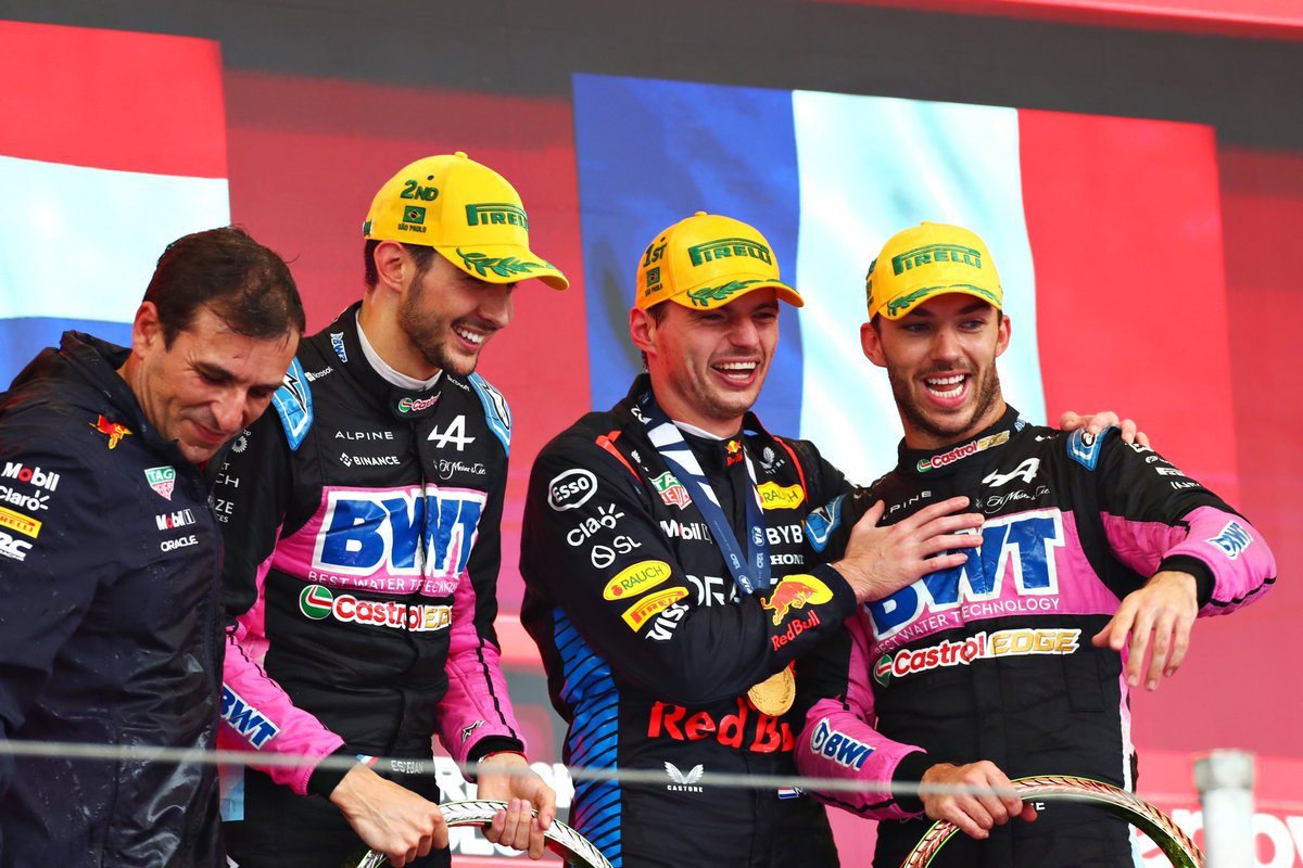 Congrats to our podium pals <a href="/AlpineF1Team/">BWT Alpine Formula One Team</a> 🏆🙌

#F1 || #BrazilGP 🇧🇷