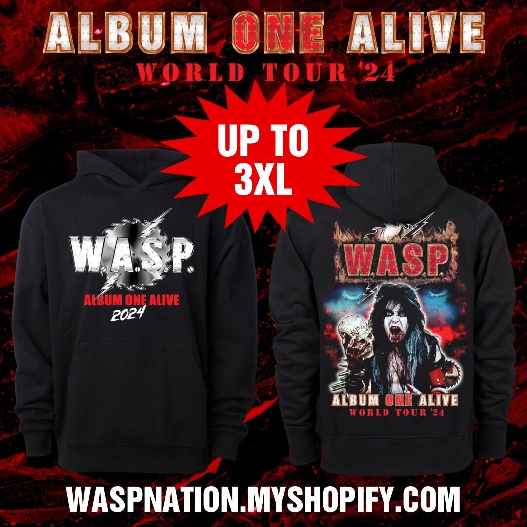 WASPOfficial's tweet photo. With Fall upon many of us and Winter just around the corner, get yourself a band new W.A.S.P. Album ONE Alive tour hoodie!

https://t.co/lUwKd3IjDT 

#waspnation #wasp #blackielawless #hardrock #heavymetal #80smetal #bravewords #metaledge #blabbermouth #monstersofrock https://t.co/NokqXXByYq