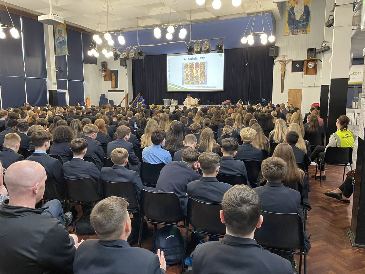 We celebrated the feast of All Saints with Mass in school. What a great way to finish the school week #AspireAchieveServe