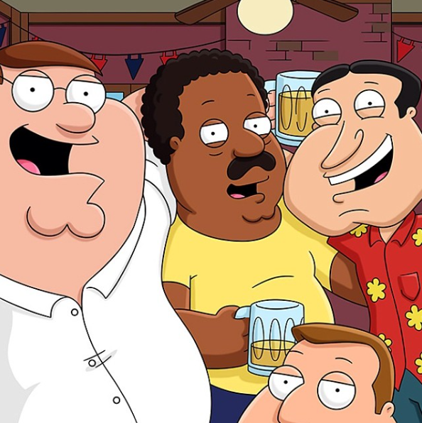 FamilyGuyPr0's tweet photo. Group photo from last night! Joe needs to stand up for the picture next time. #drinkingwithfriends https://t.co/FkYAGsL0AG