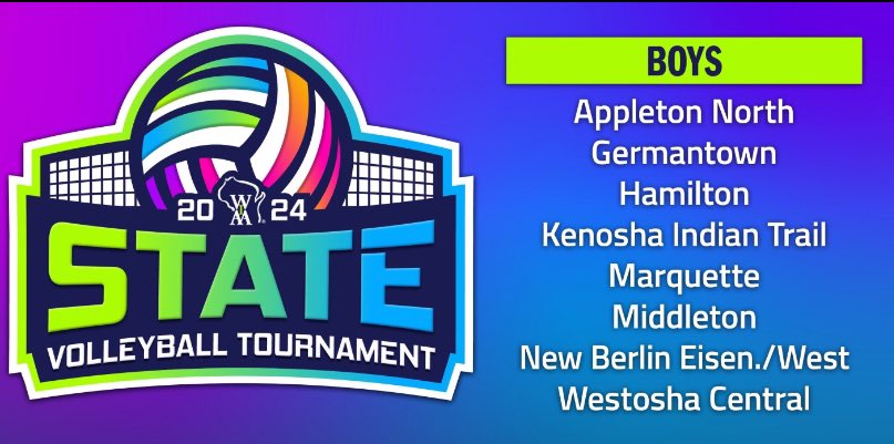 The matchups are out we earned the #5 seed and will play #4 seed Germantown Wednesday night at 7:00 pm at the Resch Center! <a href="/wiaawi/">WIAA</a> #LightningPride 

1. Hamilton
2. Marquette 
3. Middleton
4. Germantown 
5. Appleton North
6. Westosha Central
7. New Berlin 
8. Indian Trail