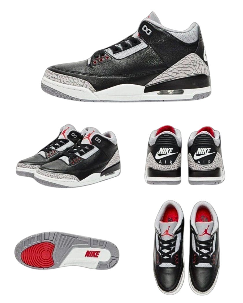 SneakerVisionz's tweet photo. The Air Jordan 3 'Black Cement' Drops November 23rd 🥀 https://t.co/CDmXQiN1sd