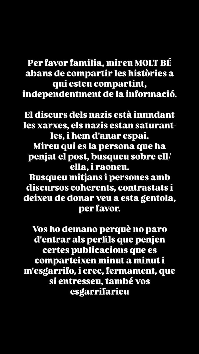 Ho he deixat per Instagram i ho vull deixar per aquí també.