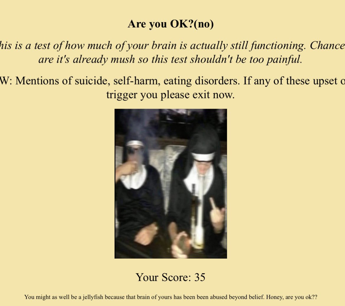 matinheaven's tweet photo. I don't think this is very accurate or the questions are very good https://t.co/mJV26AulrR