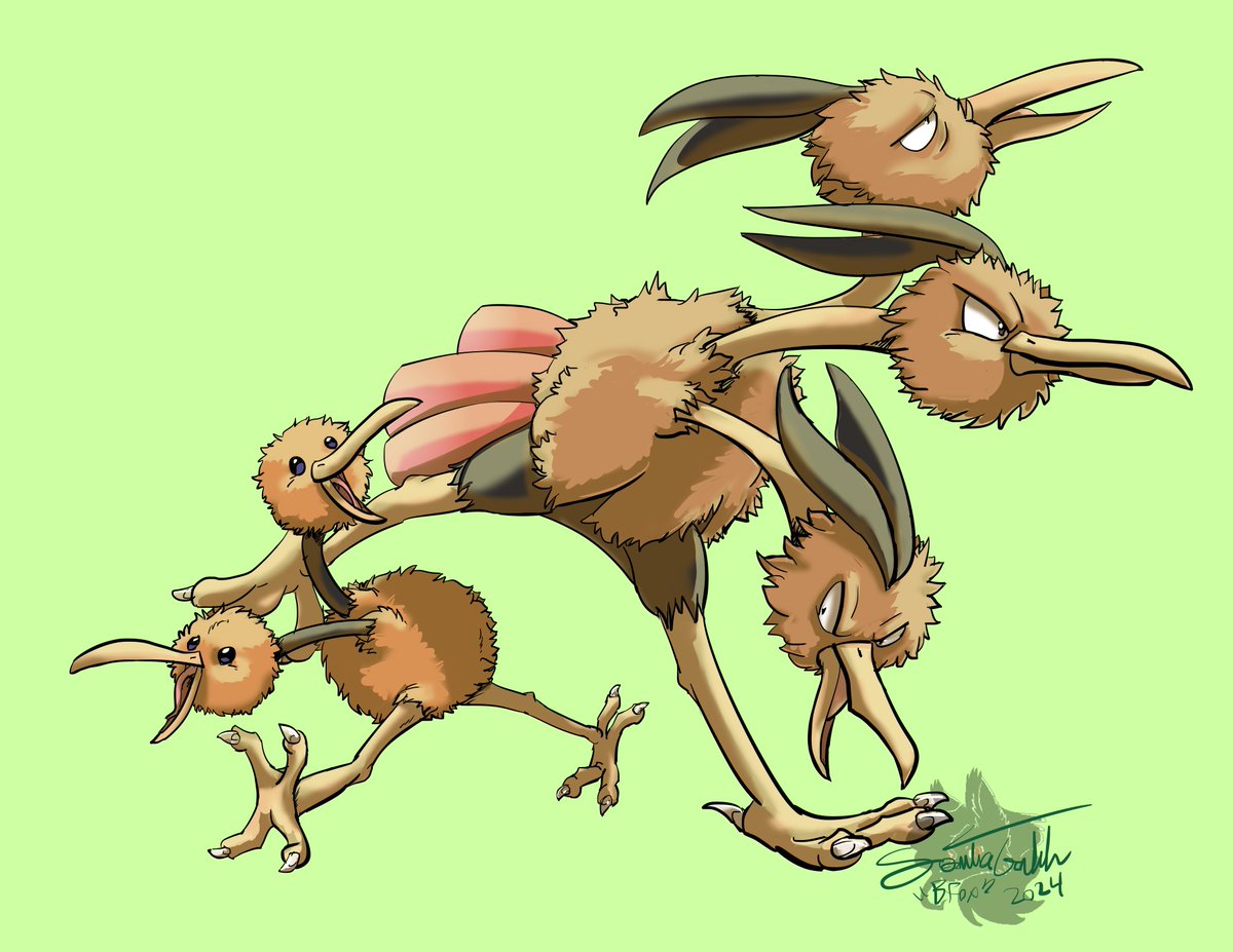 Bfoxk's tweet image. Doduo Line #pokemon #Doduo #Dodrio