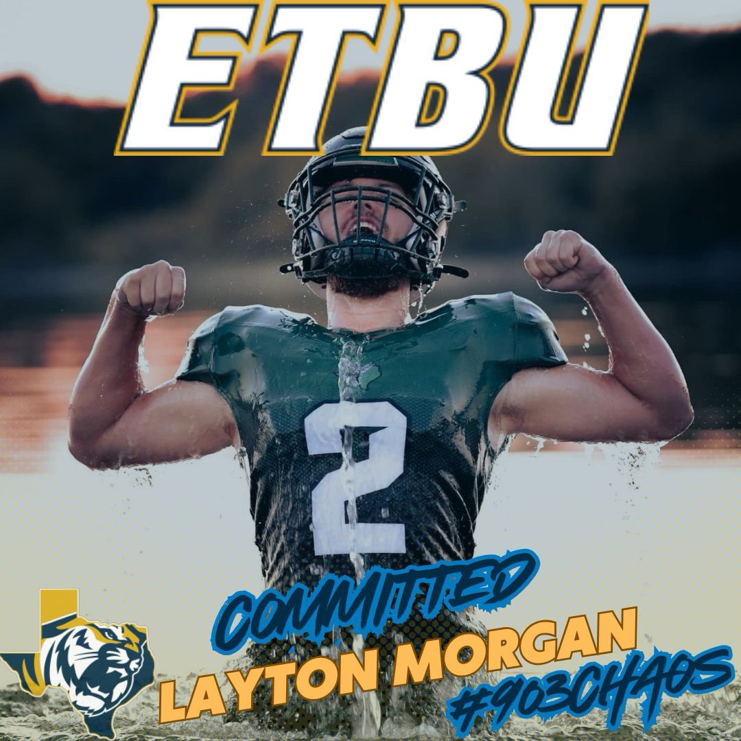 Layton14045667's tweet photo. Man I feel like I found home. I didn’t know where I wanted to go and god showed me his plan. ETBU has welcomed me with open arms. I’m ready to get started💪🏻@ETBUCoachWillis @ETBUCoachRu @ykitslos3 @ETBU_Football https://t.co/pZWs9YJmJ2