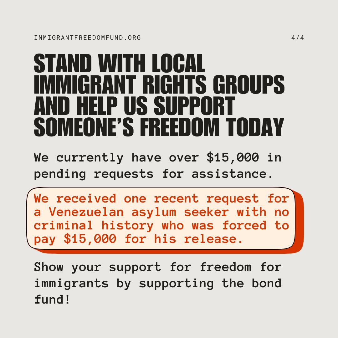 ImmFreedomFund's tweet photo. The trends are clear—immigration detention and hateful rhetoric are on the rise in CO and across the nation. Regardless of a change in executive administration, ICE detention continues to be cruel and unnecessary. Stand w/ immigrants by supporting the IFF today! https://t.co/XpQPvAPsMg