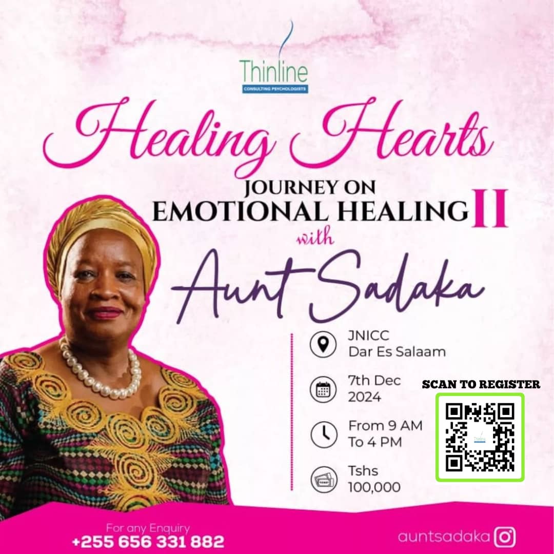 Auntsadaka's tweet photo. Workshop yetu ya Healing Hearts inakaribia. 

Scan QR code kujisajili please

more info: 0656331882 Aunt Sadaka https://t.co/EqY9vUmr73