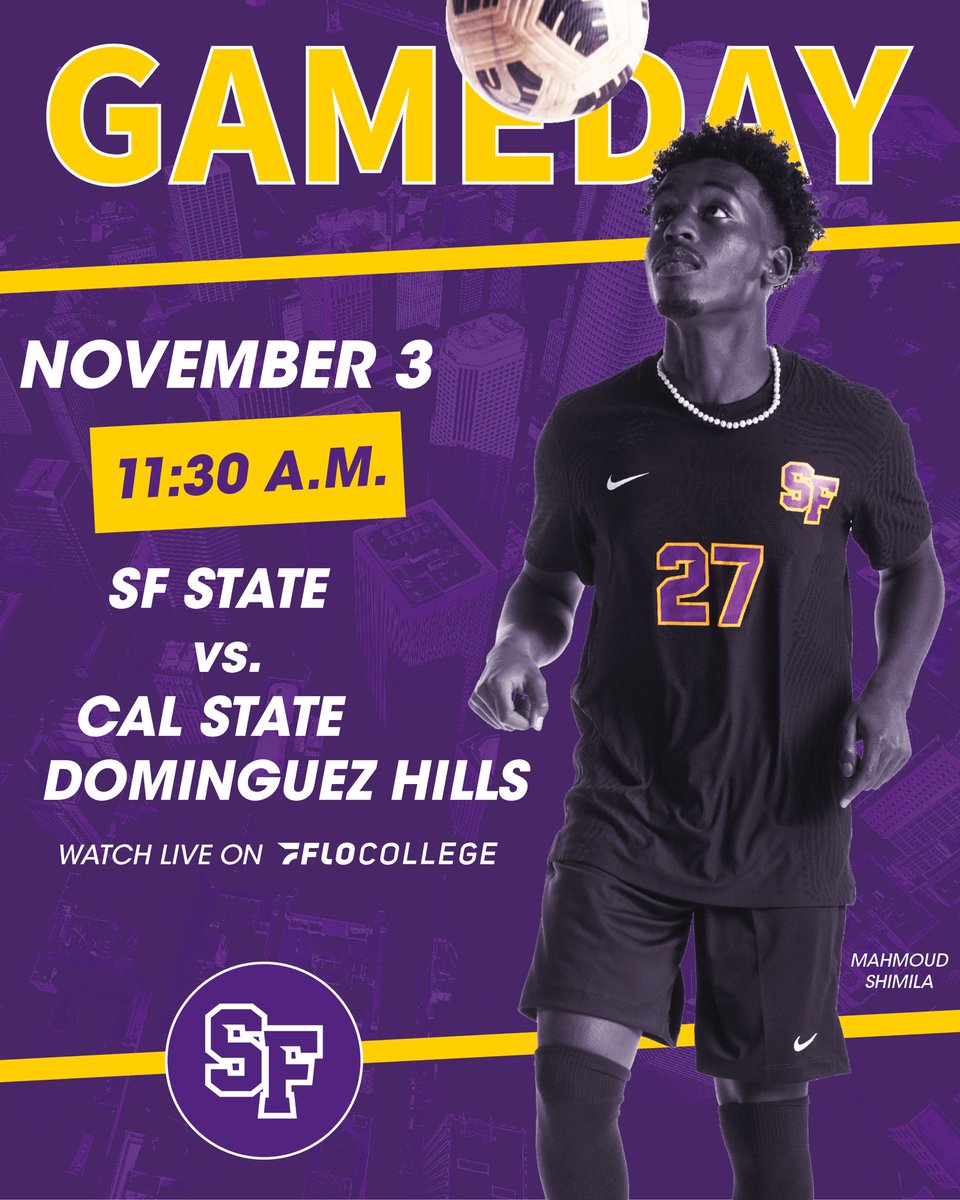 Gameday! The Gators host their final home match of the season.

🕦 11:30 a.m.
🆚 <a href="/TorosAthletics/">Cal State Dominguez Hills Athletics</a> 
🌁 Cox Stadium
📺 flocollege.com
📊 sfstategators.com/livestats_msoc