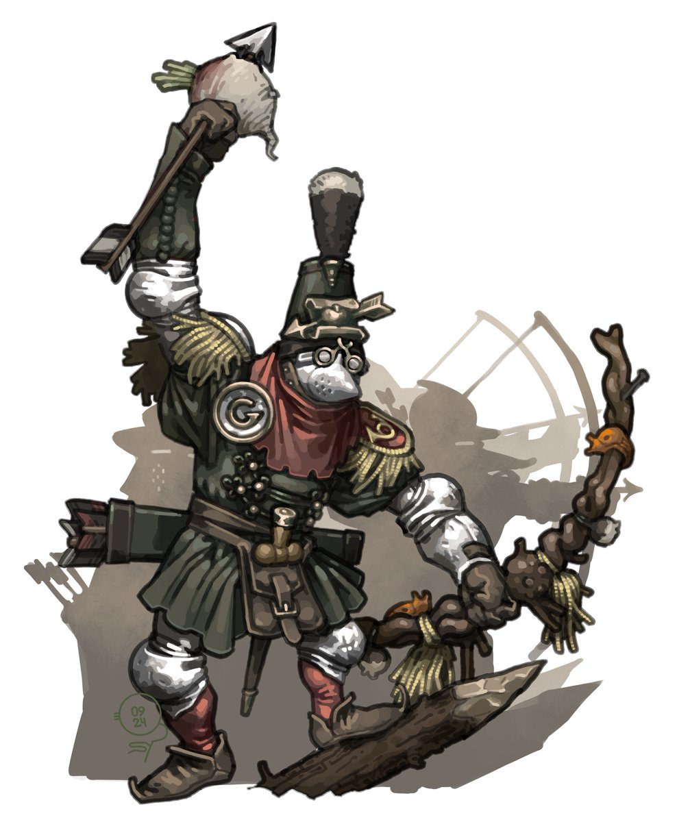 Master archer for <a href="/maxstaxidermia/">turnip max</a> !
Finally portraying longbowmen as the horrifying hunchbacks they were uwu