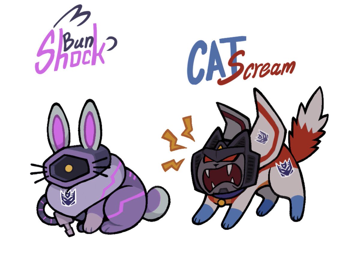 Bizarre_Bait's tweet photo. Bun-shock 🐇 &amp; CatScream 🐈‍⬛
#Transformers https://t.co/ujOgYNweyz