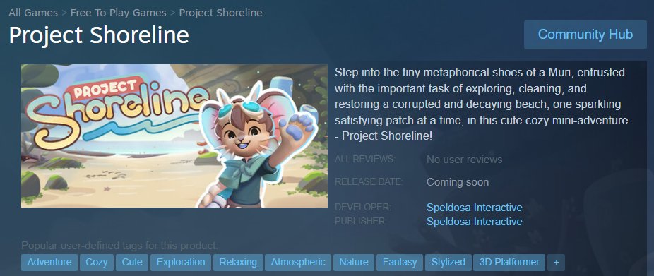 Our first PC game now has a Steam page!!!

This is a huge achievement for us and we're so happy for all the support we've gotten so far on  #itchio ❤️

We'd love it if you could, share this post, pop over to Steam, and wishlist Project Shoreline, every lil' click helps!🔗🧵
