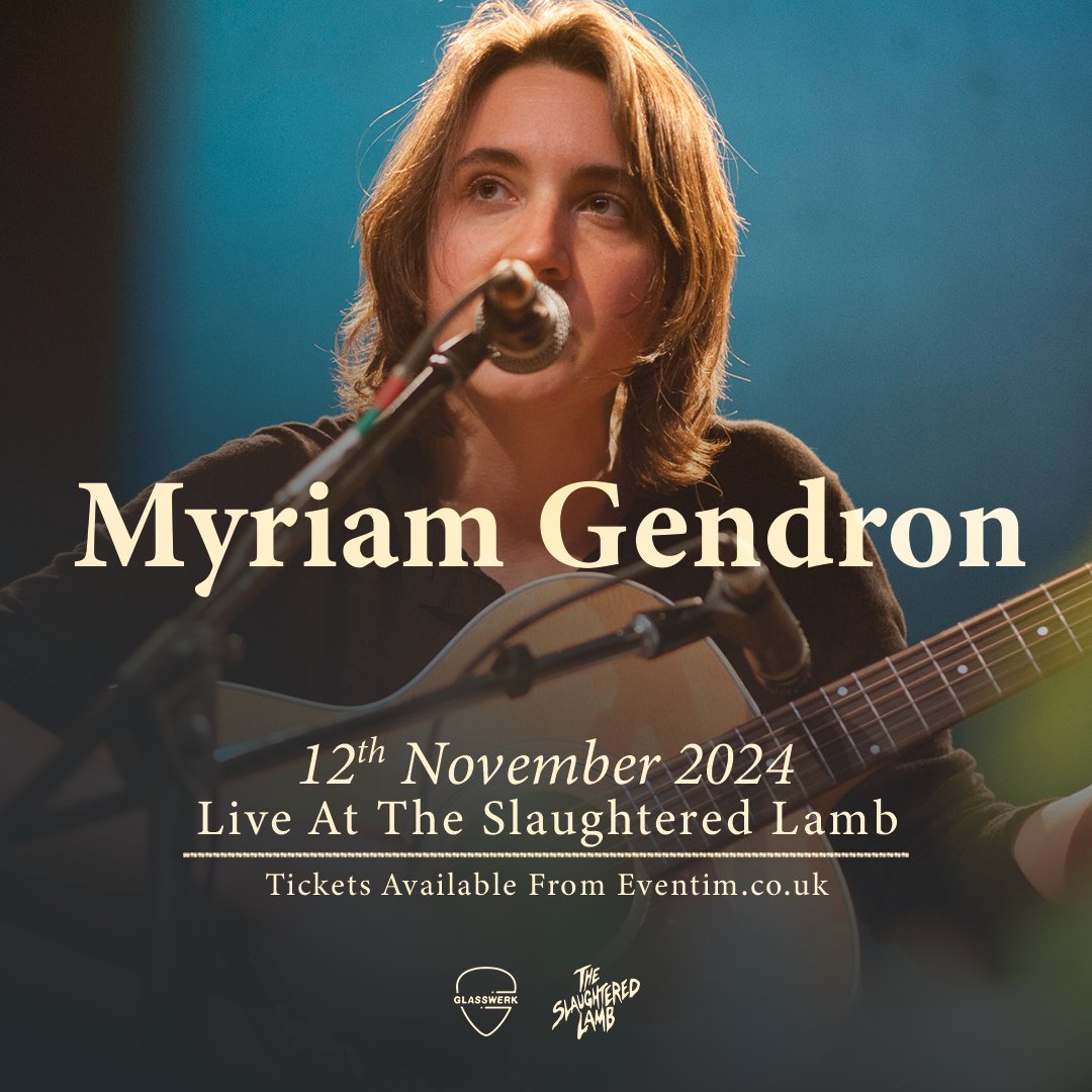 🟣Coming Soon: Myriam Gendron

Only a week to go until the incredibly talented Myriam Gendron will be taking to the stage
Don't miss her live Tuesday 12th November !
Get your tickets while you still can - tinyurl.com/mwjrrj5b
