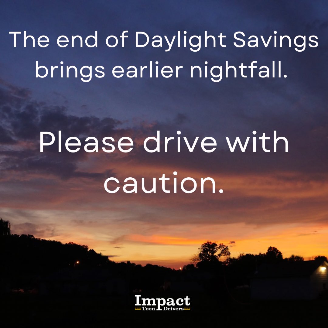 whatslethal's tweet image. The end of Daylight Savings brings earlier nightfall. Please drive with caution. 

#FallBack #TimeChange #FallNights #DriveSafe #NightDriving
