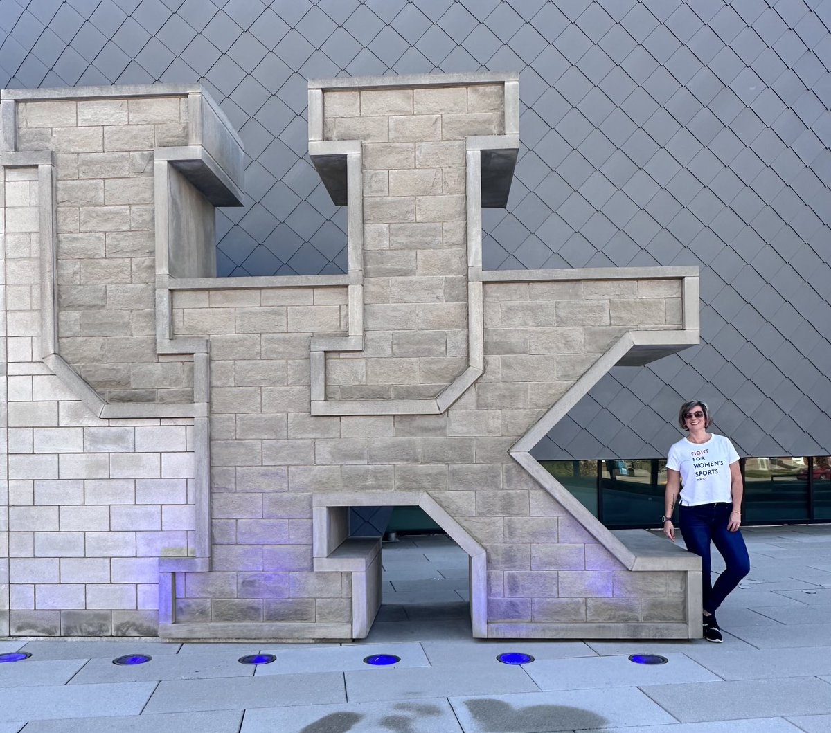 The wife Supporting ⁦<a href="/Riley_Gaines_/">Riley Gaines</a>⁩ on the campus of UK. #BOYcott