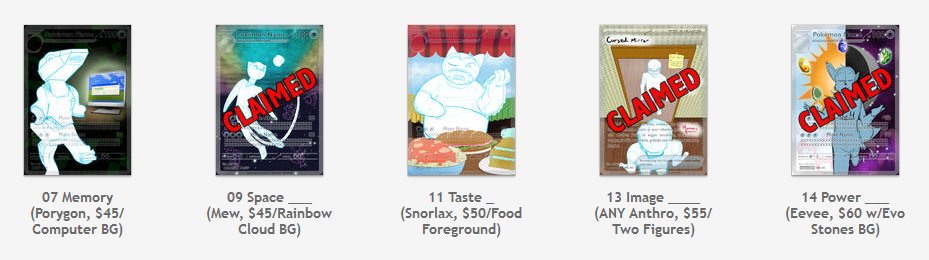 I opened the next five slots for Octransfur on the other site!
Three have been claimed, but two more remain: Porygon and Snorlax
To claim, message me on FA, DA, or BSky - I don't check messages here anymore~