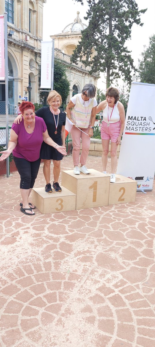 PatrickLEFUR's tweet photo. Deux Rolivalois présent au master tour européen de squash Malte 
Laurence au pied du podium 4eme Patrick rentre 16 finit 9eme https://t.co/1AG5OQakkL