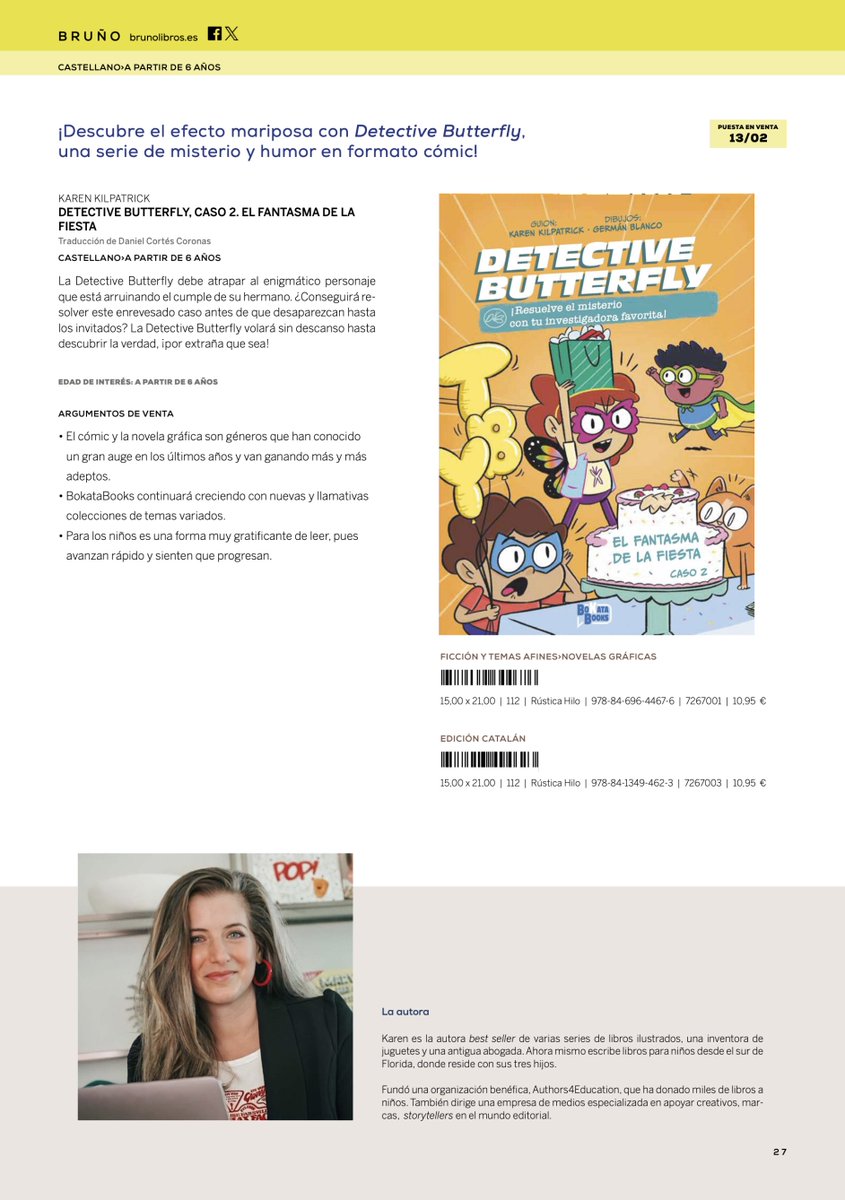 En el catálogo de Grupo Anaya para febrero anuncian BoKata Books, nuevo sello/colección específica de cómic infantil dentro de <a href="/BrunoEditorial/">Editorial Bruño</a> / <a href="/Bruixola_Ed/">Brúixola Editorial</a>.

Se presenta con 2 nºs de una serie "de misterios" y avanzan que aumentará con "nuevas colecciones de temas variados".👀