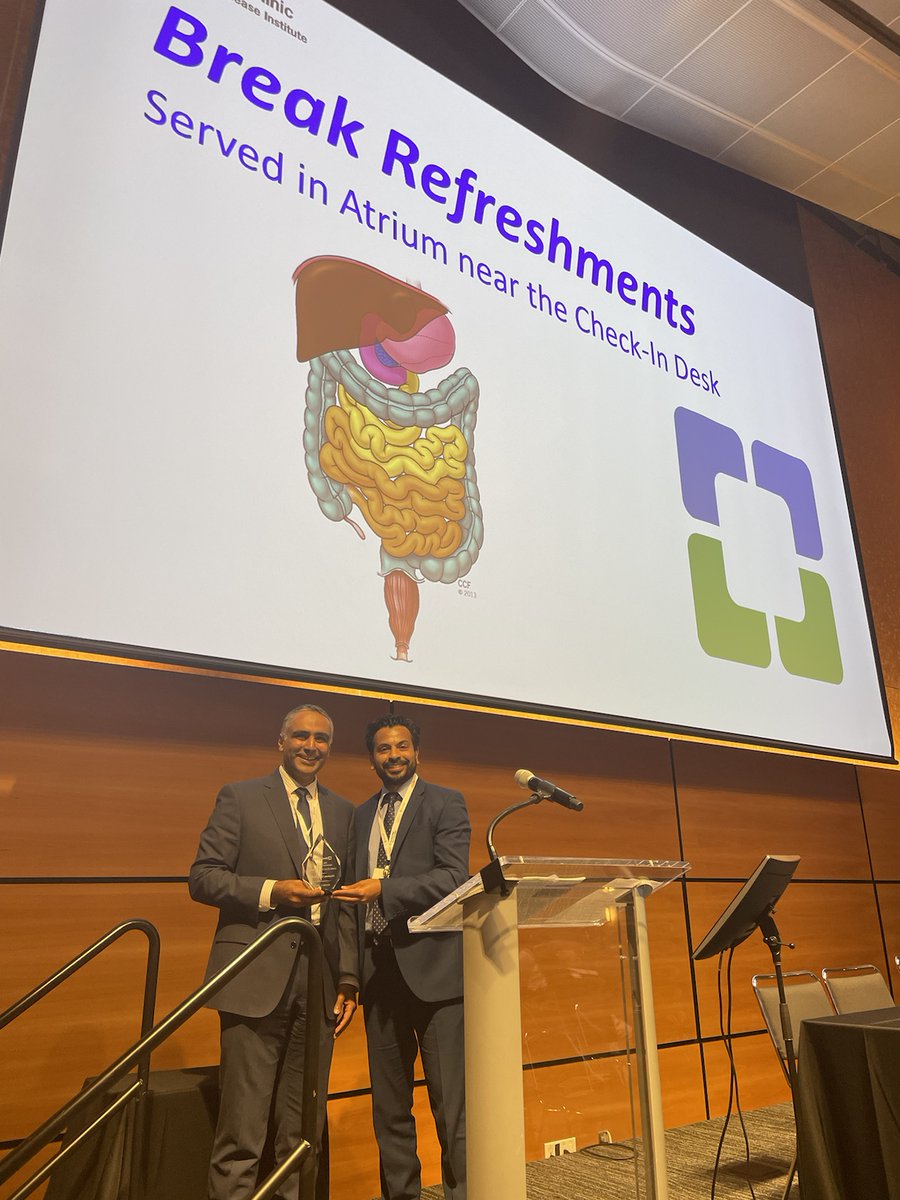 MoamenGabrMD's tweet photo. Congrats to @ClevelandClinic team on a successful #GIUpdates Course!👏Honored to present the Charles Brown Keynote on #ESD & what #GIs need to know. Proud to represent @uofcincy. Excited for future collaboration & innovation! 📸 Check out the pics for my talk's #TakeHomeMessage https://t.co/M3qPr1rITo
