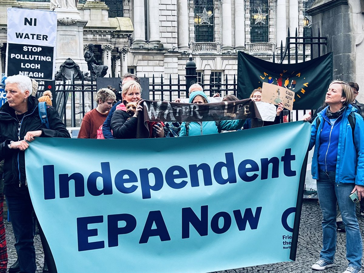 ShaunaReports's tweet image. “Belfast Lough is drowning in our own shit” says @Briansmyth99 as he branded the @niexecutive “a public health risk” to the NI people at the #MARCHFORCLEANWATER in Belfast today
