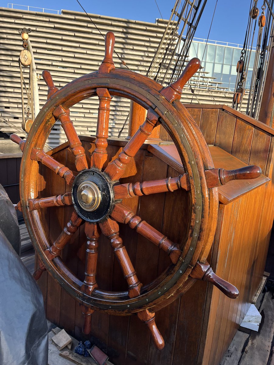 Discovery’s bridge helm—before and after I restored it!