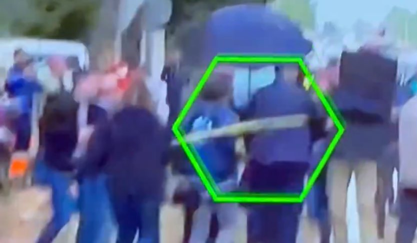 El personaje del palazo no era ni valenciano...
Sino de un grupo de extrema derecha que había ido allí a increpar al gobierno...
Por suerte ya ha sido identificado y detenido.